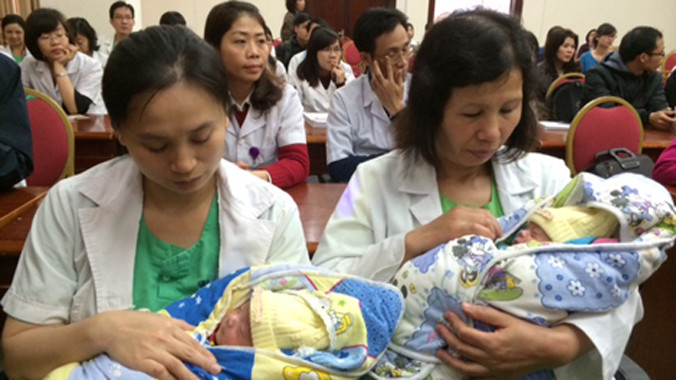 Hai bé Thiên Ân và Thiên Bảo đã xuất viện.