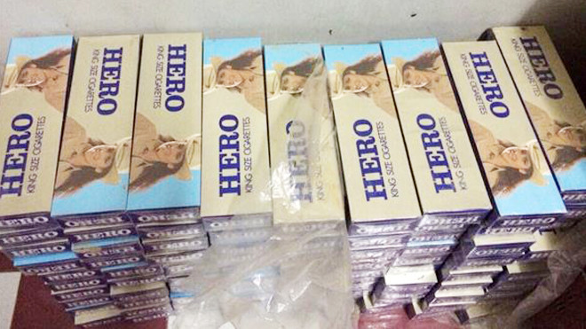 Tang vật vụ buôn thuốc lá lậu Hero bị thu giữ