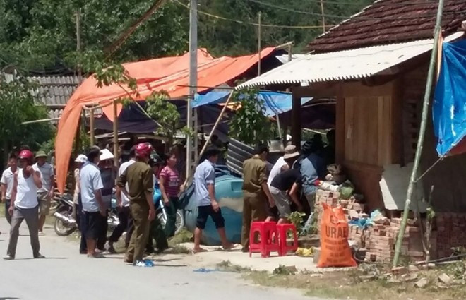 Hiện trường nơi xảy ra án mạng: Ảnh: N. Mạn