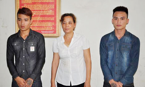 Các đối tượng tại cơ quan điều tra.