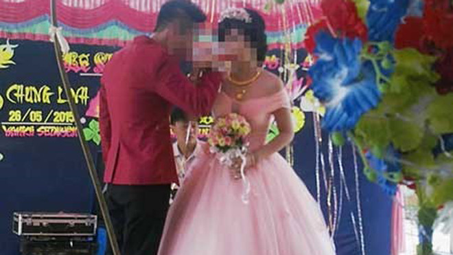 Đám cưới (lễ vu quy) của chồng chị Thảo với cô Mai. Ảnh: Gia đình chị Thảo cung cấp