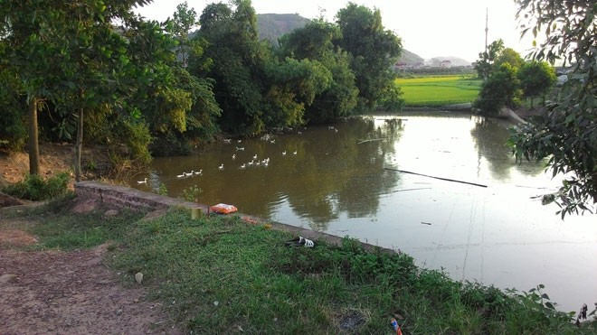 Ao nuôi vịt, nơi phát hiện thi thể nạn nhân