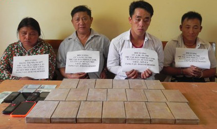 4 đối tượng cùng tang vật bị bắt giữ