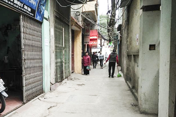 Con ngõ nơi xảy ra vụ việc.