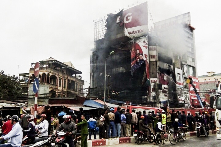 Hiện trường vụ cháy. Ảnh: CTV.