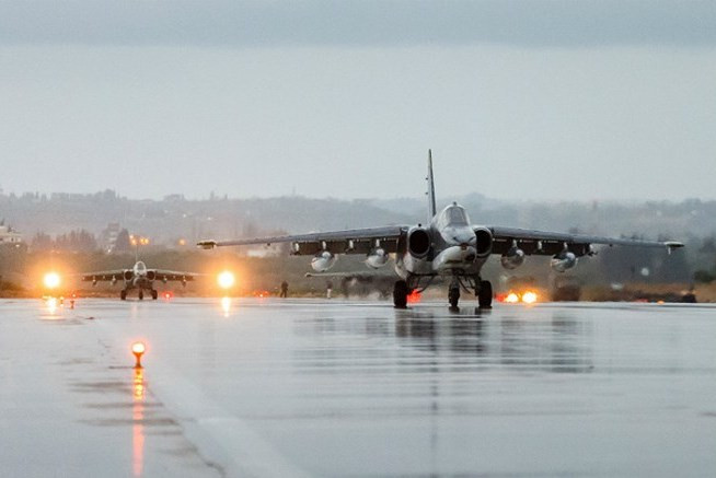 Các máy bay cường kích Su-25 của Nga. (Nguồn: Lenta)