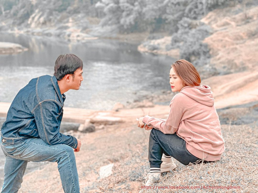 Hình ảnh hậu trường của Hồng Diễm và Doãn Quốc Đam 