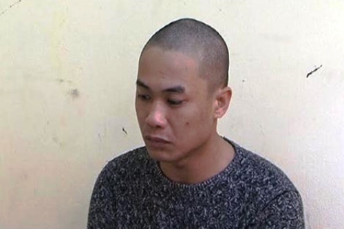 Vũ Văn Tuấn tại cơ quan điều tra. Ảnh: N.K