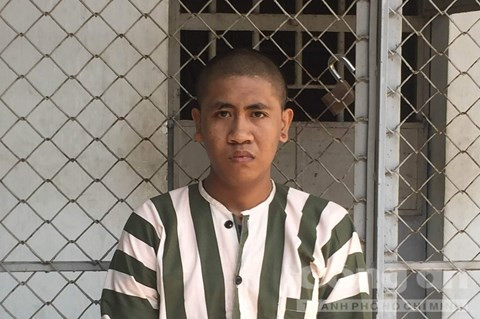 Đối tượng Đồng Xuân Đạo tại cơ quan công an