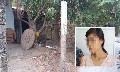 Chị Nhàn và khu vực nơi chị bị tấn công