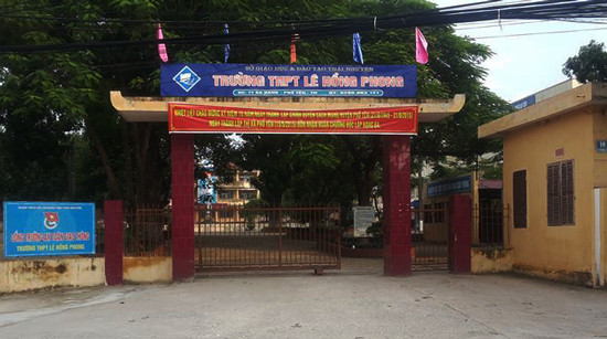 Trường THPT Lê Hồng Phong, nơi xảy ra vụ việc