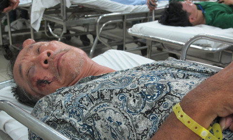 Ông Huỳnh Đại đang điều trị tại bệnh viện