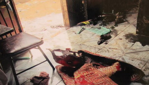 Nhiều đồ dùng trong nhà bị cháy nham nhở. Ảnh: Báo Đồng Nai