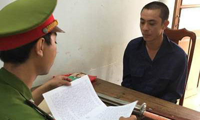 Đối tượng Thái tại Cơ quan công an