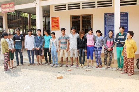 Các đối tượng bị bắt giữ