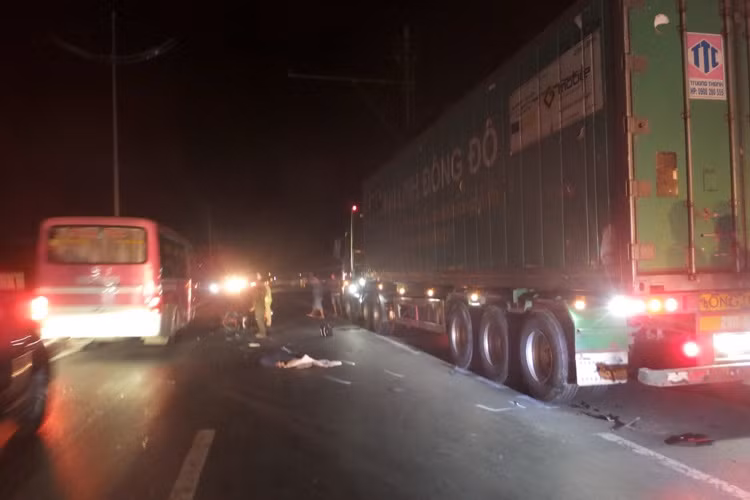 Hiện trường vụ tai nạn.