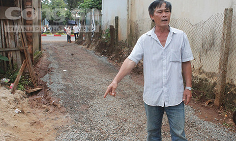 Hiện trường nơi anh Sa bị điện giật tử vong.