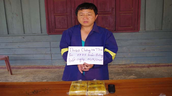 Một trong những đối tượng bị bắt giữ. Ảnh: Bộ đội biên phòng tỉnh Thanh Hóa.