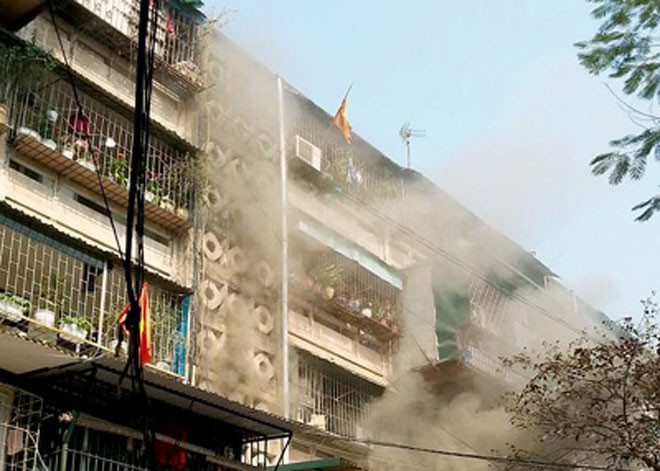 Hỏa hoạn tại Khu tập thể Thanh Xuân Bắc