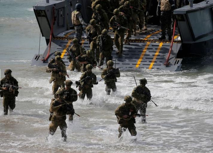 Binh lính Úc trong một cuộc tập trận với Mỹ. (Ảnh: Reuters)