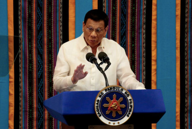 Tổng thống Philippines Rodrigo Duterte. (Ảnh: Reuters)