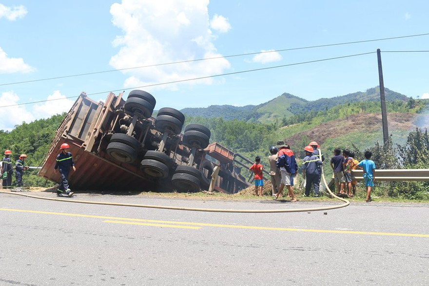 Hiện trường vụ tai nạn.