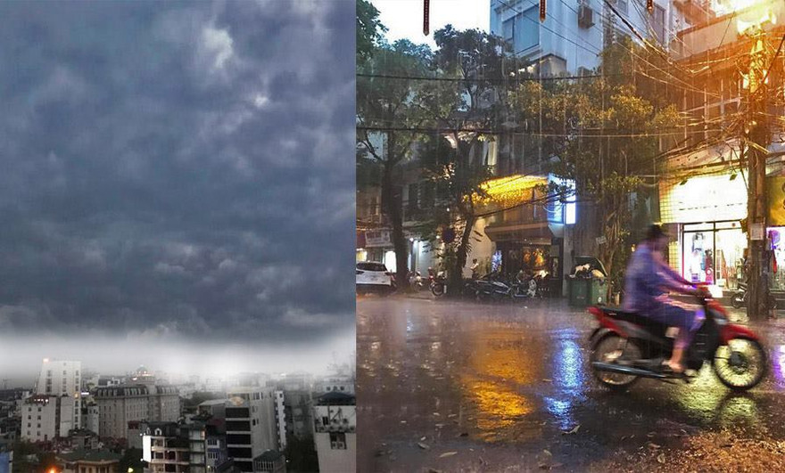 Mưa dông khu vực nội thành Hà Nội