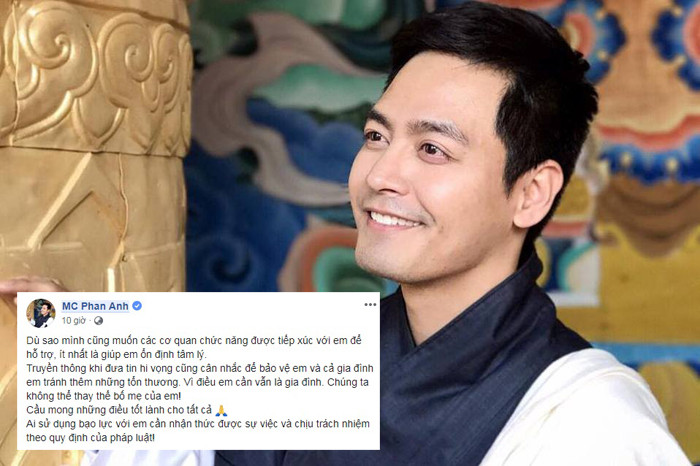 MC Phan Anh mong giúp nữ sinh tố MC Minh Tiệp bạo hành ổn định tâm lý
