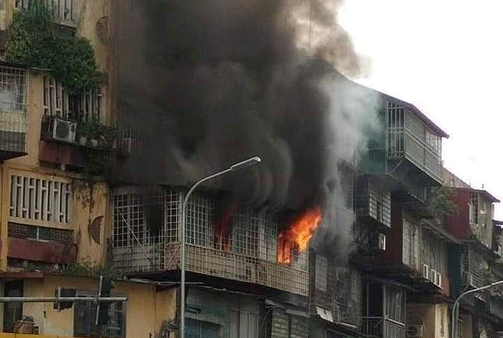 Hiện trường vụ cháy.