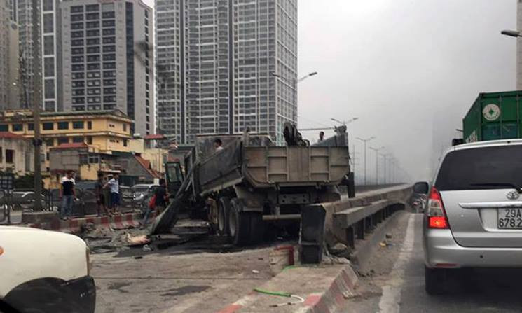 Hiện trường vụ tai nạn.