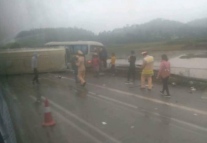 Hiện trường vụ tai nạn.