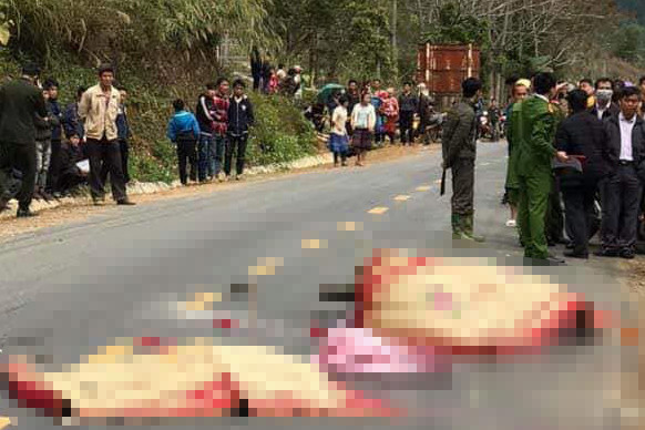 Hiện trường vụ tai nạn.