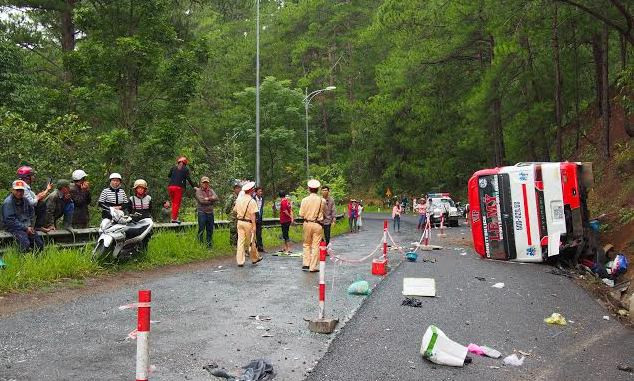 Hiện trường vụ tai nạn.