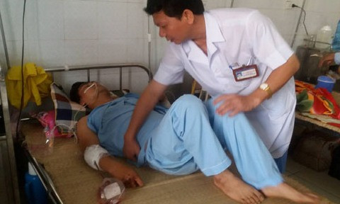 Bệnh nhân Đoàn đã qua cơn nguy kịch. Ảnh: Lam Sơn.