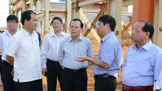 Chủ nhiệm UBKT TƯ kiểm tra tiến độ thi công Nhà máy Alumin Nhân Cơ