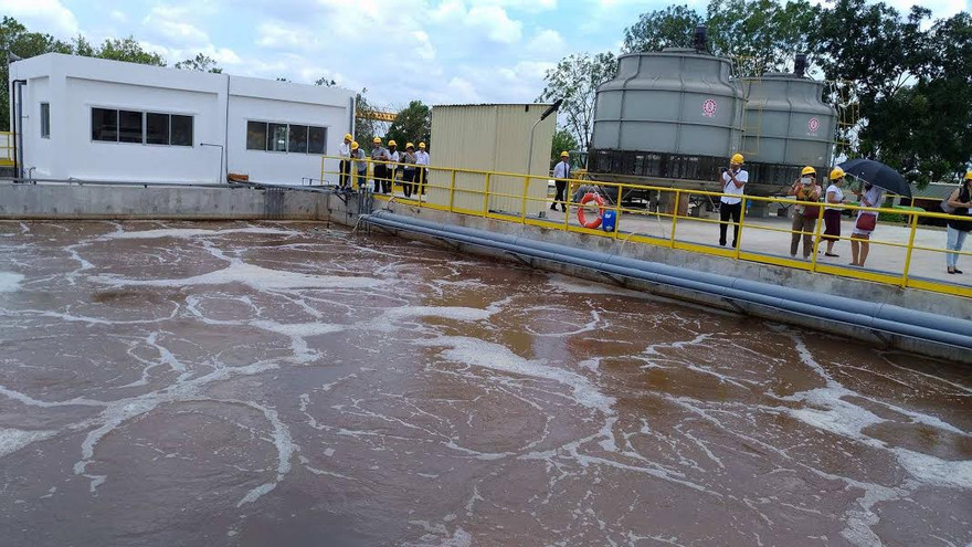 Một phần khu xử lý nước thải của Vedan Việt Nam