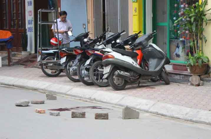 Hiện trường vụ việc.