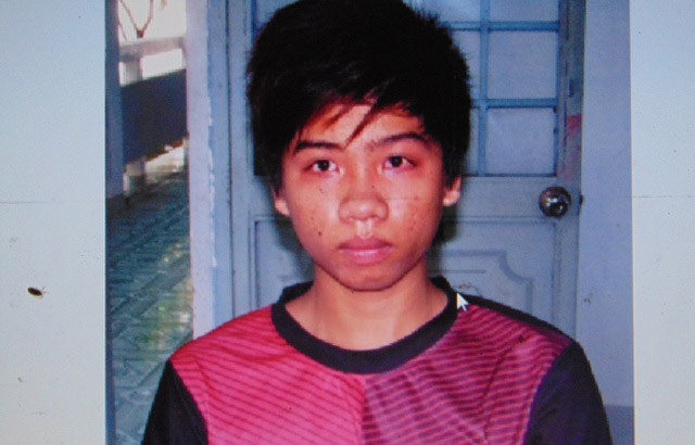 Đối tượng Nguyễn Hữu Điều tại công an.