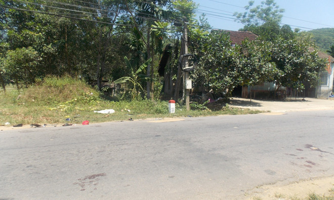 Hiện trường nơi xảy ra vụ tai nạn.