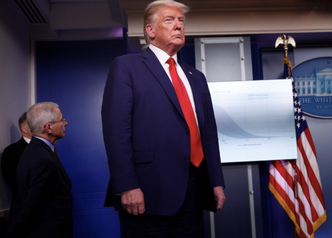 Ông Trump cảnh báo người Mỹ sẽ phải sống vô cùng khó khăn trong 2 tuần tới (Ảnh: Reuters)