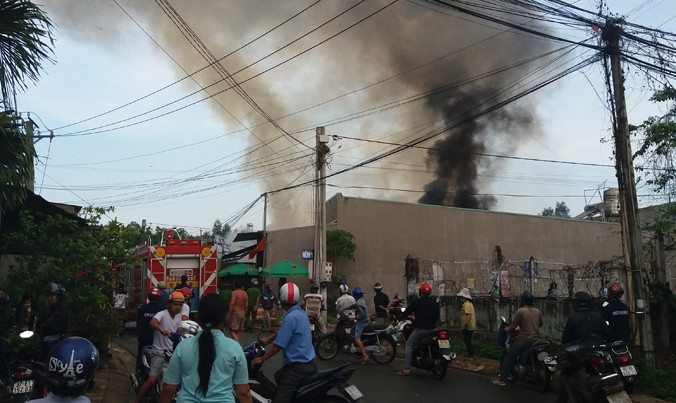 Hiện trường vụ cháy.