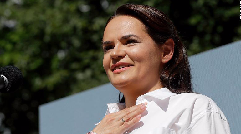 Bà Svetlana Tikhanovskaya. (Ảnh: CNN)