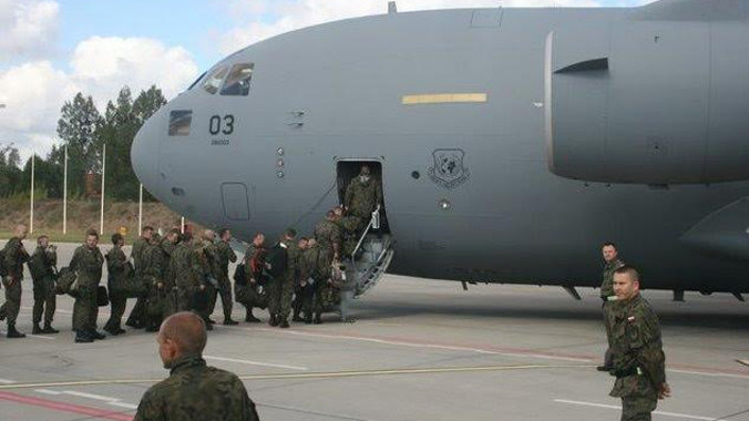 Binh sĩ Ba Lan lên đường tham gia cuộc tập trận Trident Juncture. Ảnh: Infolontnicze.