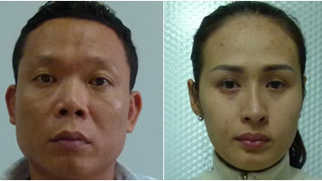 Đối tượng Khánh (ảnh trái) và Châu..