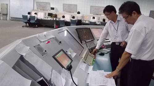 Vị trí trực kíp trưởng của Trung tâm Kiểm soát tiếp cận đường dài Hồ Chí Minh.