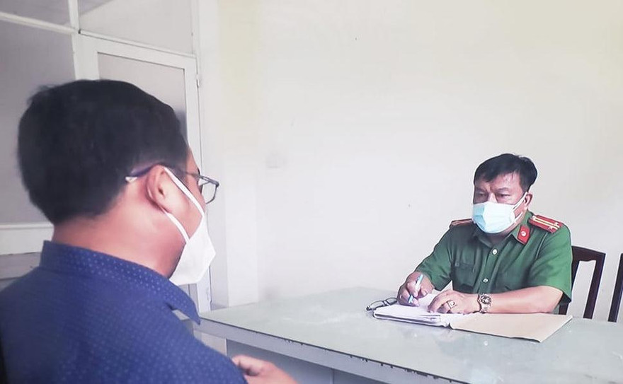 Ông Hồ Hữu Nhân tại cơ quan điều tra