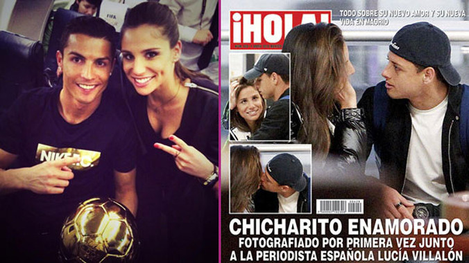 Chicharito tình tứ bên Lucia Vilallon.