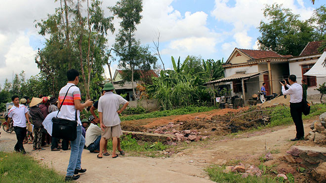 Hiện trường nơi xảy ra vụ việc.