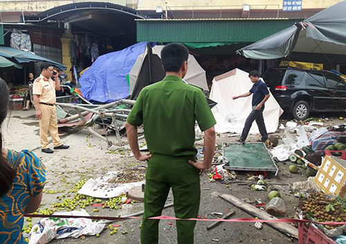 Hiện trường vụ tai nạn. Ảnh: Lam Sơn.