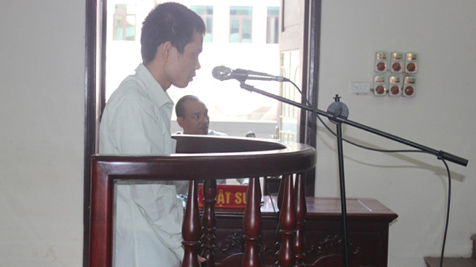 Bị cáo Vinh trước vành móng ngựa. Ảnh: Chân Nhân/ Ngoisao.net